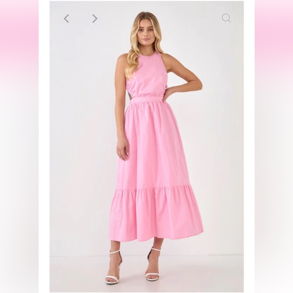 English Factory Pink Backless Maxi Dress - Picture 2 of 4